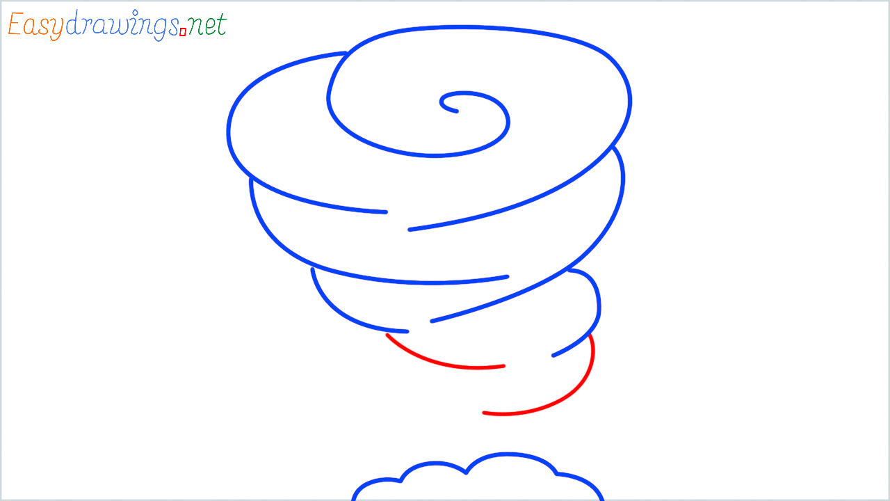 How to draw tornado step (6)