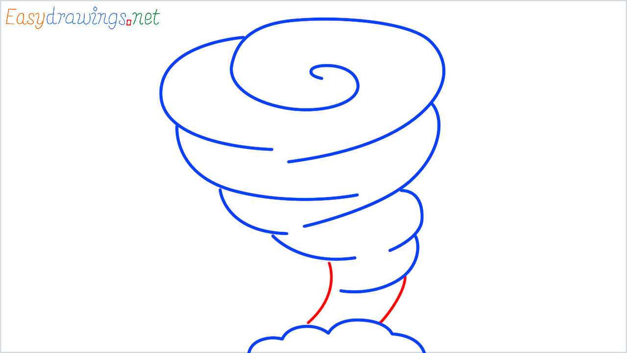 How to draw tornado step (7)