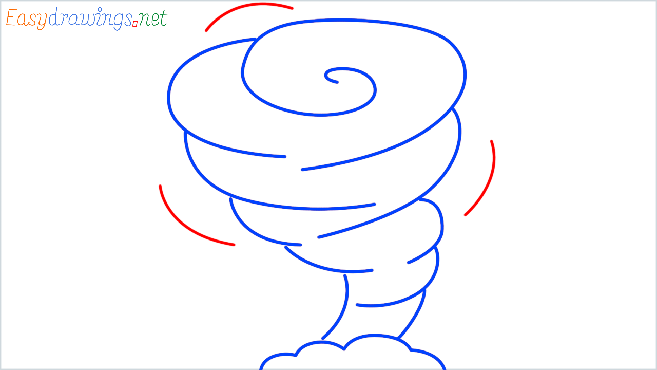 How to draw tornado step (8)