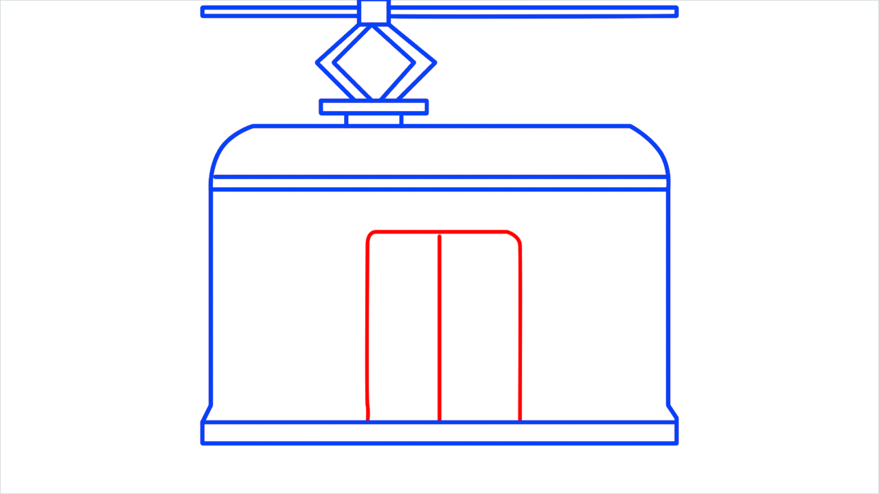 How to draw tram car step (6)