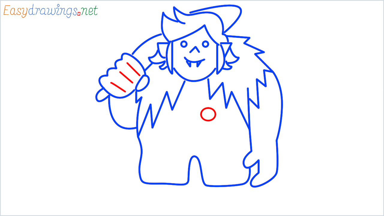 How to draw troll step (11)