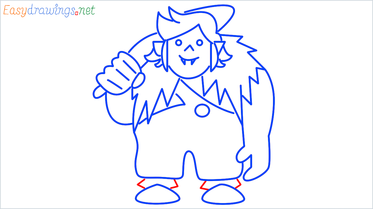 How to draw troll step (14)