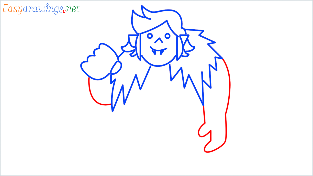 How to draw troll step (9)