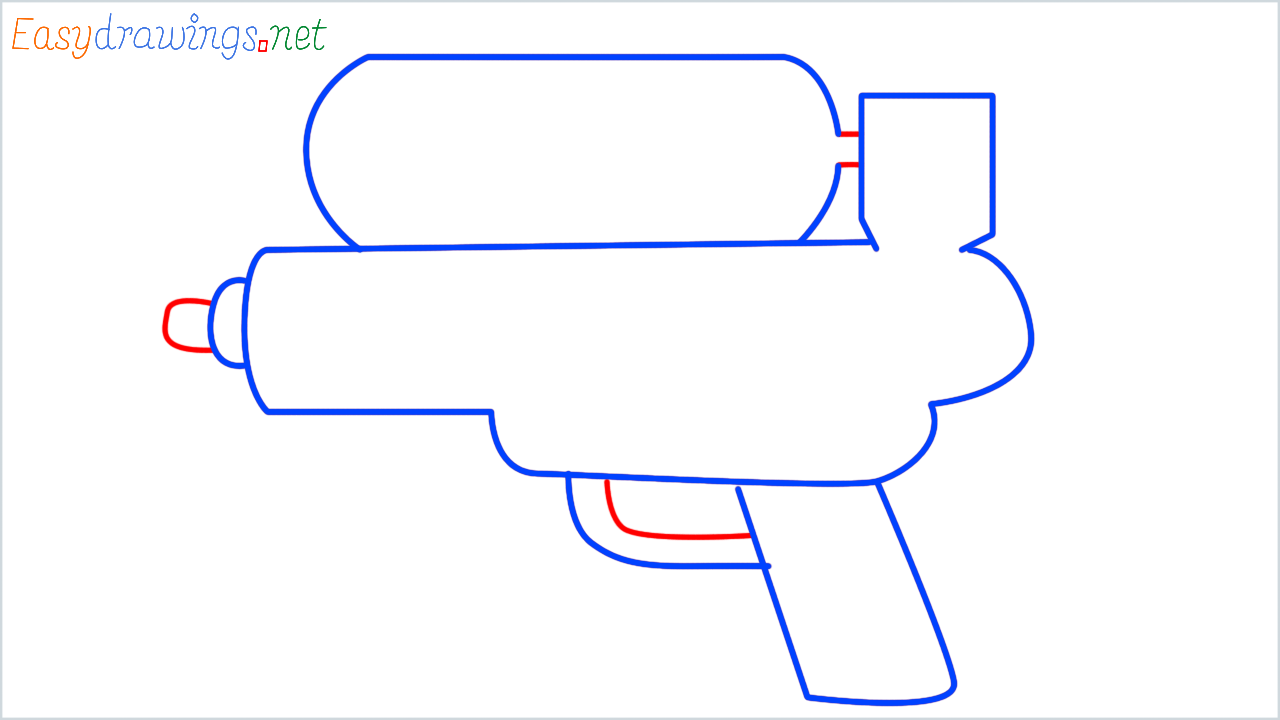 How to draw waterpistol step (6)