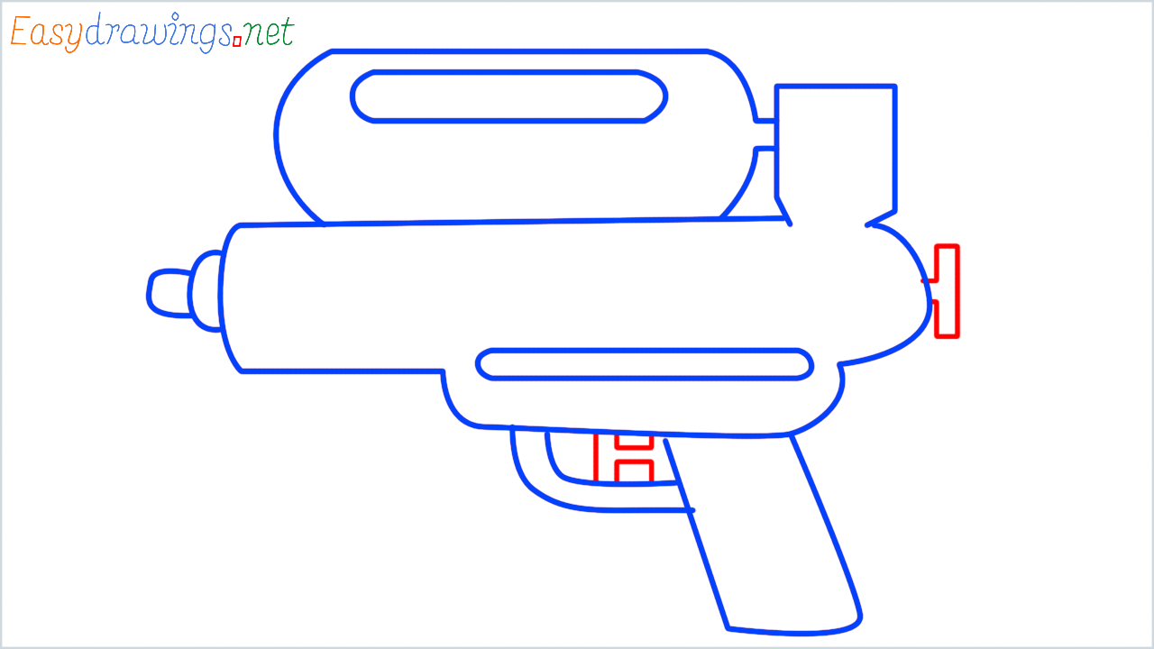 How to draw waterpistol step (8)