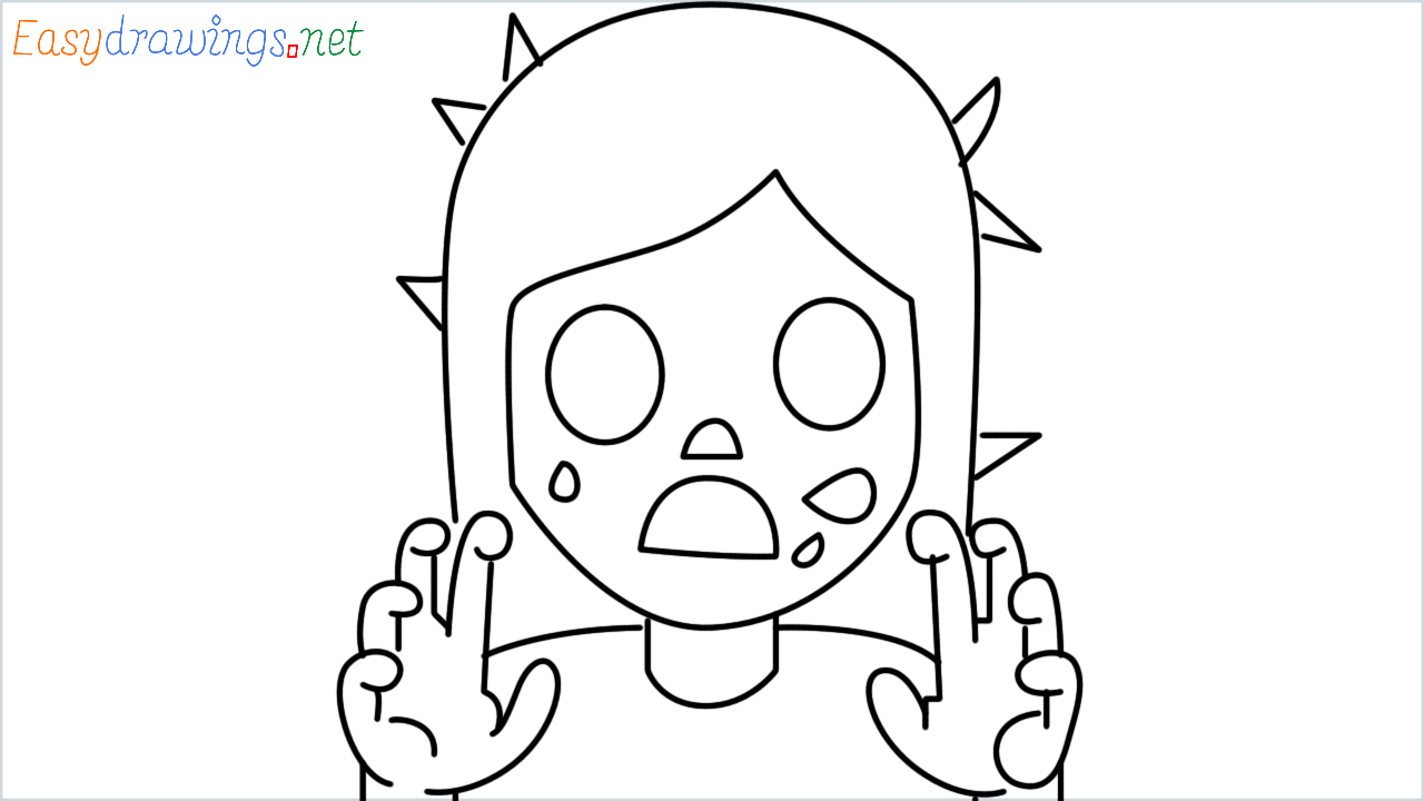 How to draw woman zombie step by step