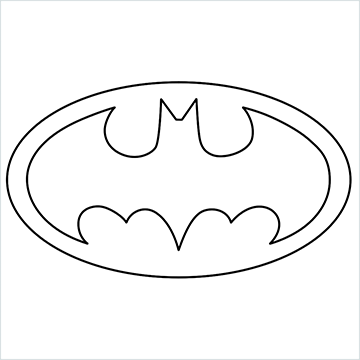 Batman logo drawing
