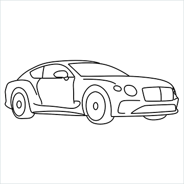 Bentley Continental GT Mulliner drawing