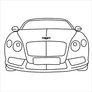 Bentley from the front drawing