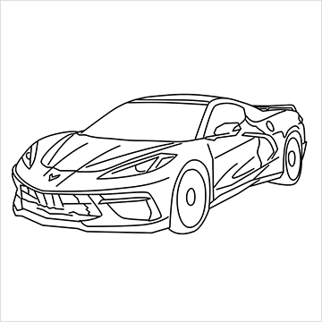 Corvette C8 drawing