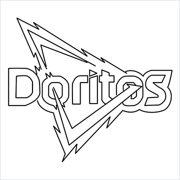 Doritos logo drawing