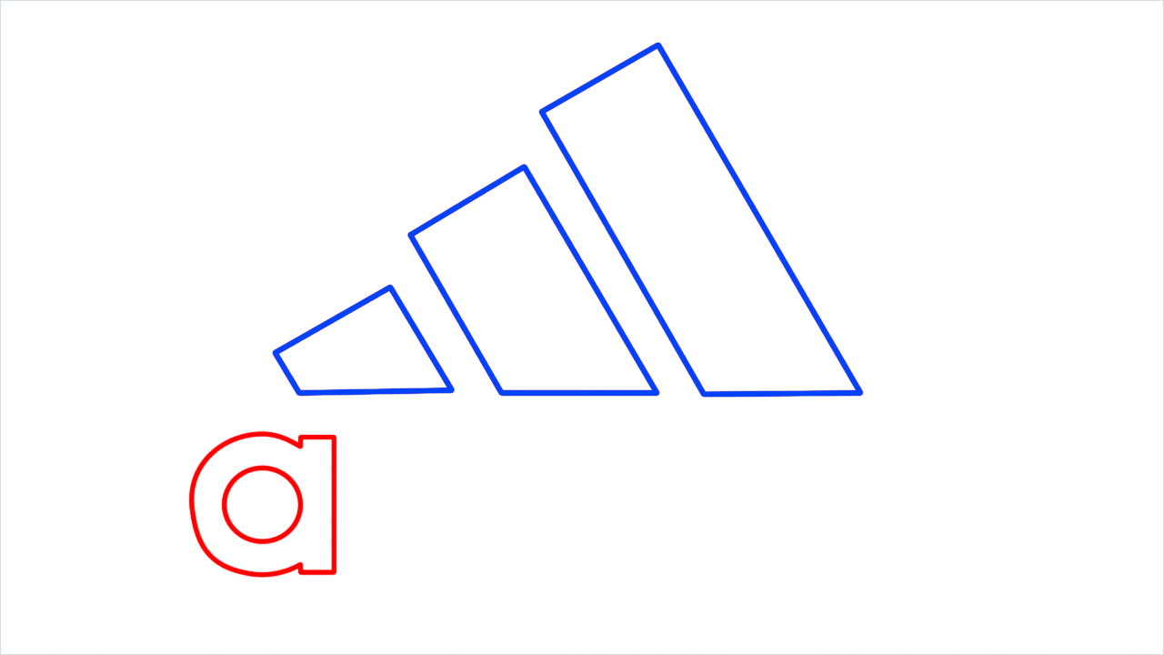 How to draw Adidas Logo step (4)