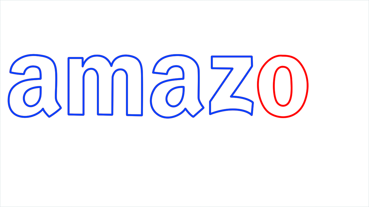 How to draw Amazon step (5)
