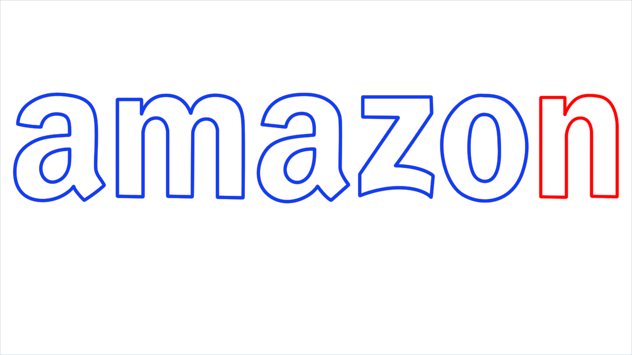 How to draw Amazon step (6)