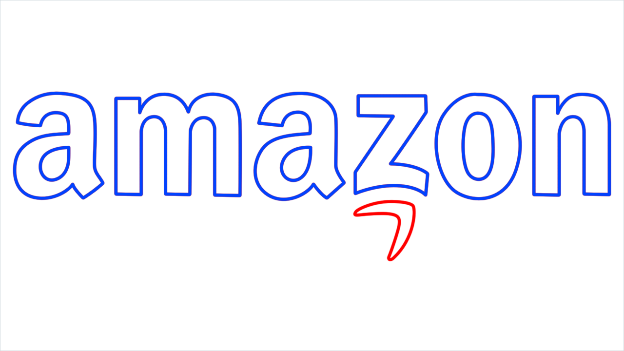 How to draw Amazon step (7)