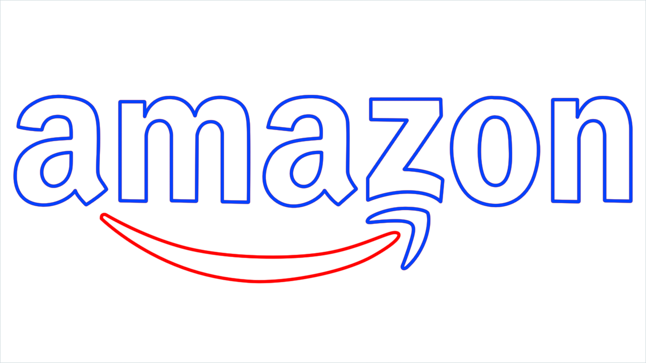 How to draw Amazon step (8)