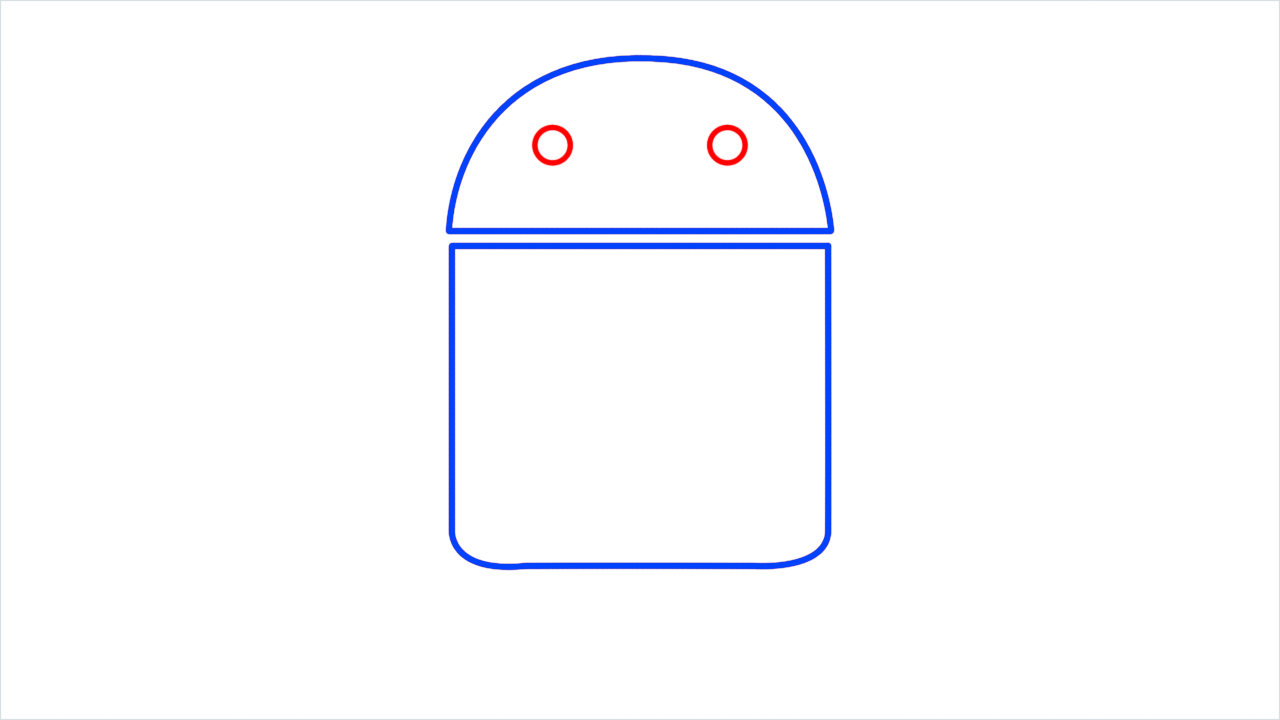 How to draw Android step (4)