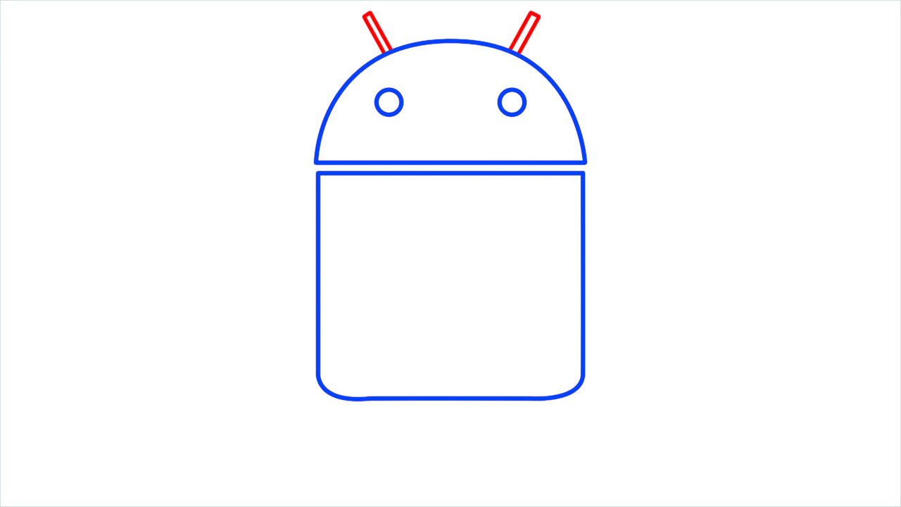 How to draw Android step (5)