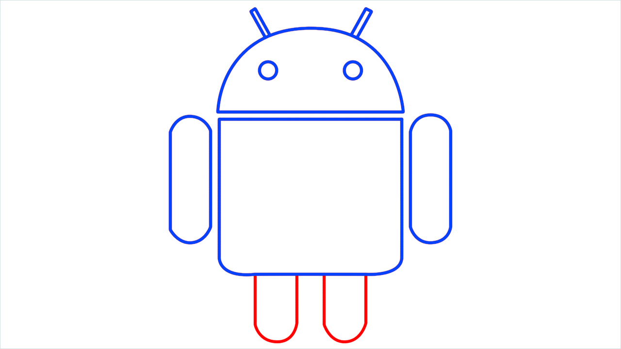 How to draw Android step (7)