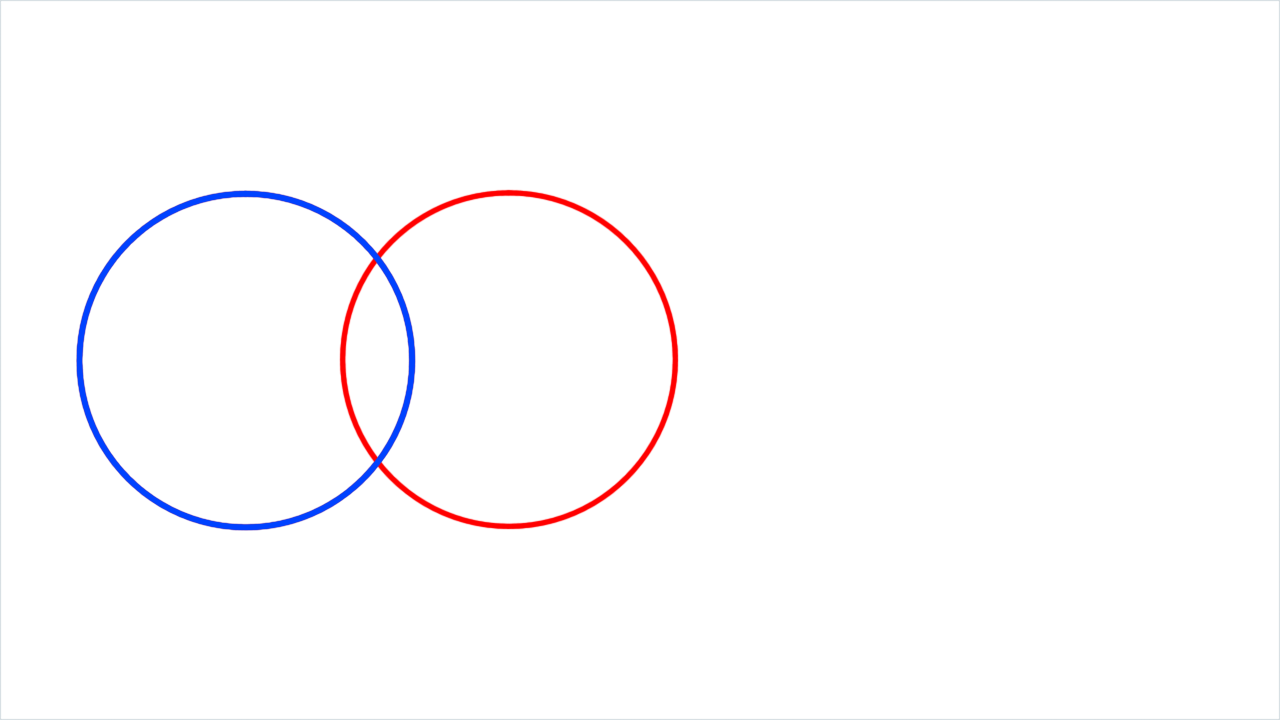 How to draw Audi Logo step (2)