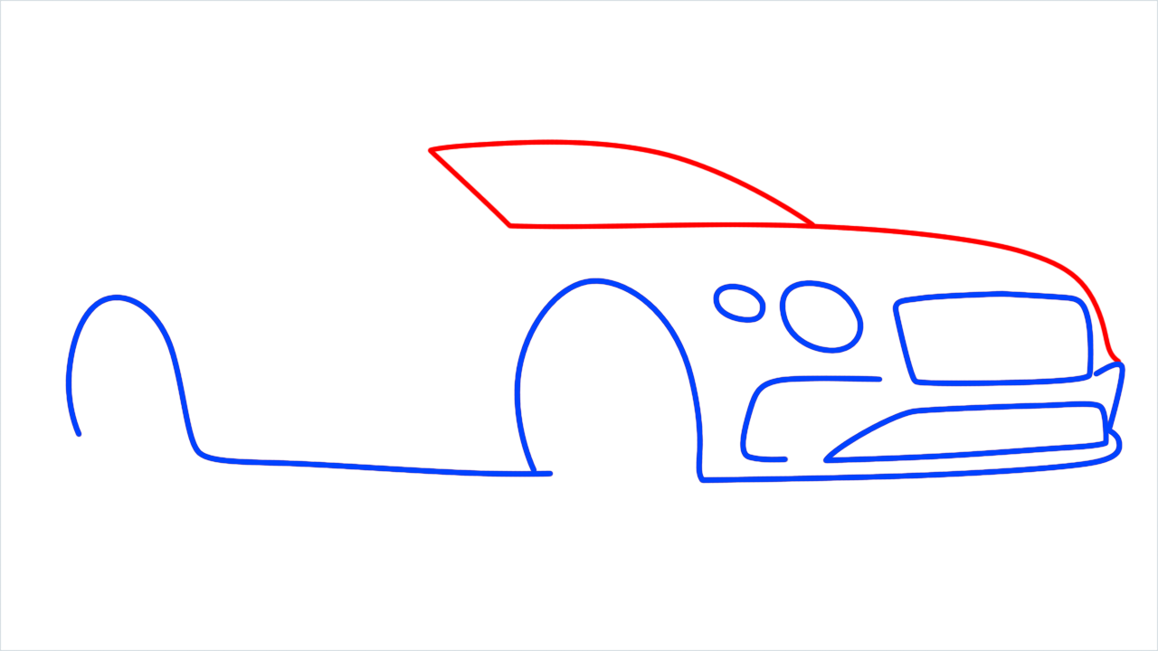 How to draw Bentley Continental GT Mulliner step (5)