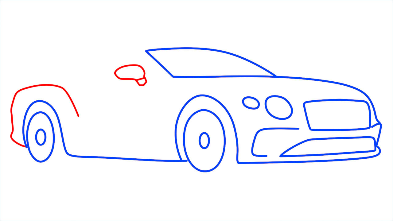 How to draw Bentley Continental GT Mulliner step (7)