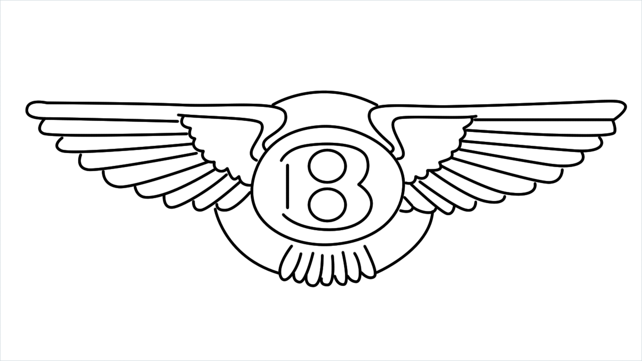 How to draw Bentley Logo step by step for beginners