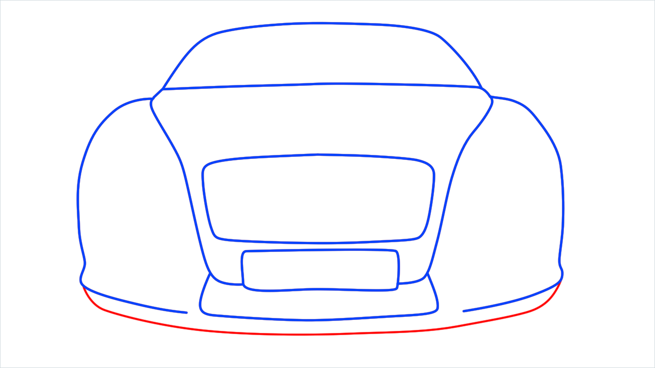How to draw Bentley from the front step (6)