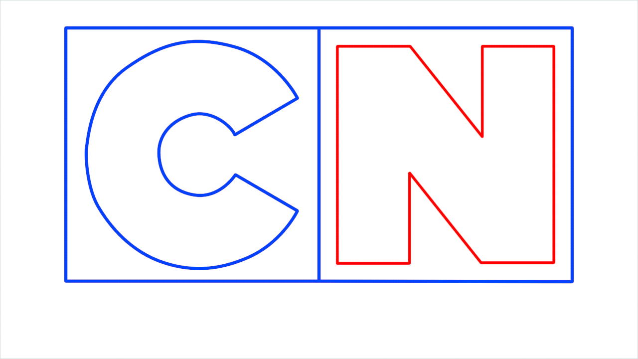 How to draw Cartoon Network Logo step (4)
