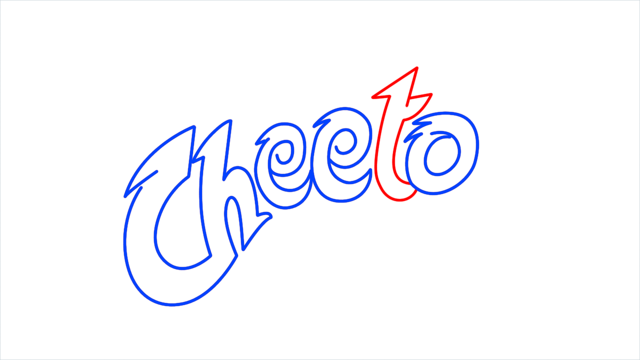How to draw Cheetos Logo step (6)