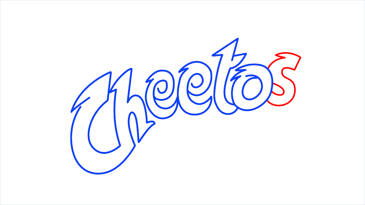 How to draw Cheetos Logo step (7)