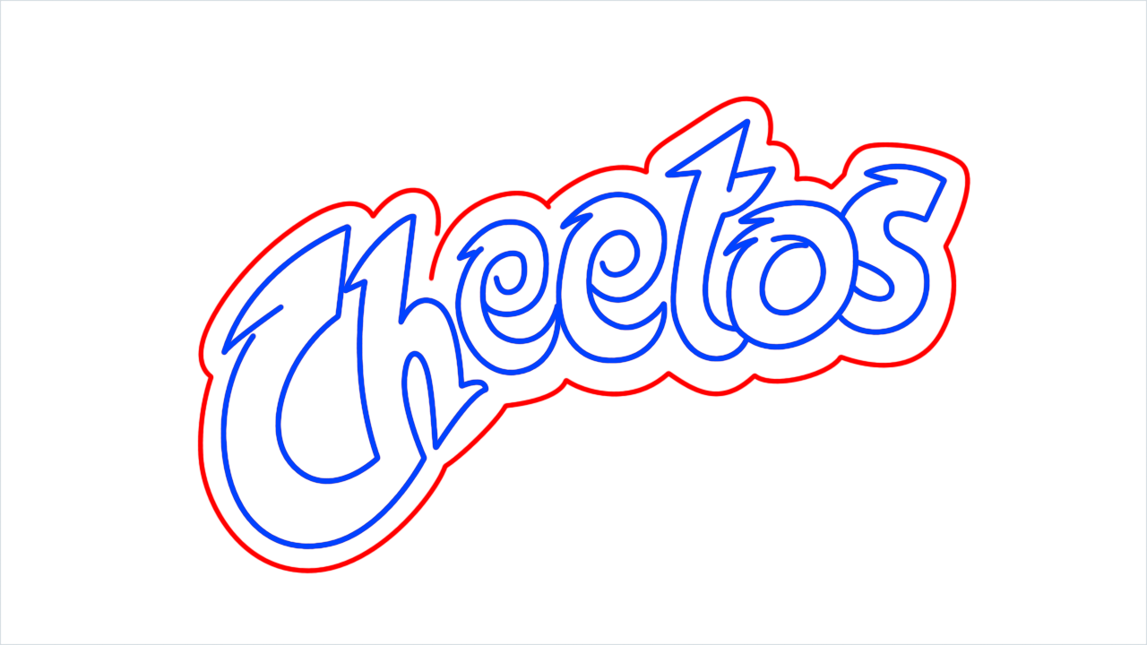 How to draw Cheetos Logo step (8)