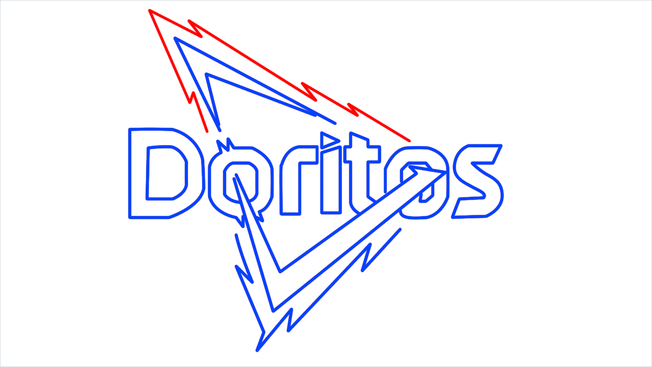 How to draw Doritos step (10)