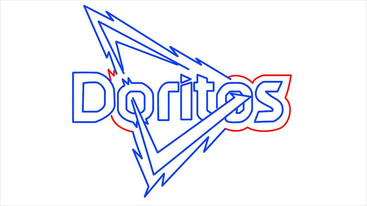 How to draw Doritos step (11)