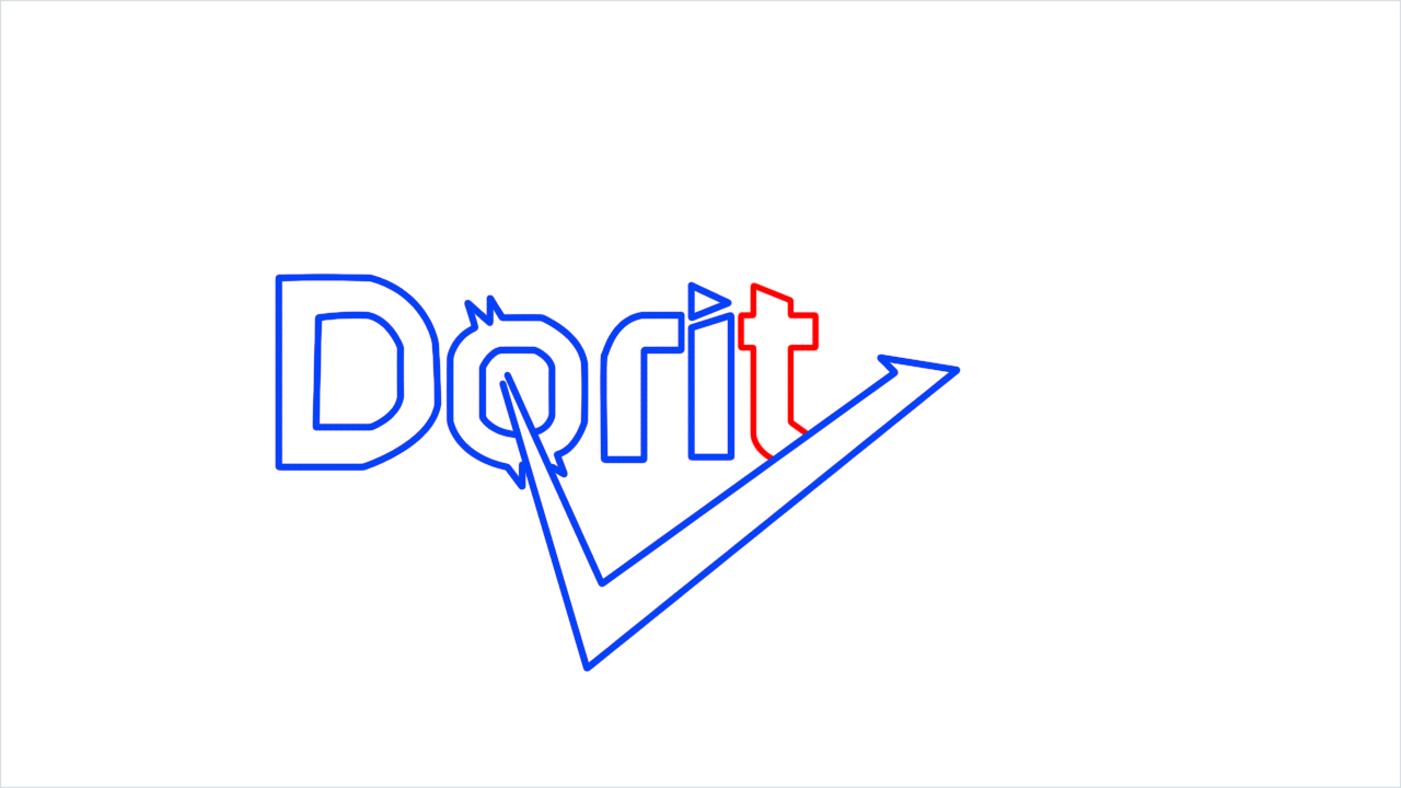 How to draw Doritos step (6)