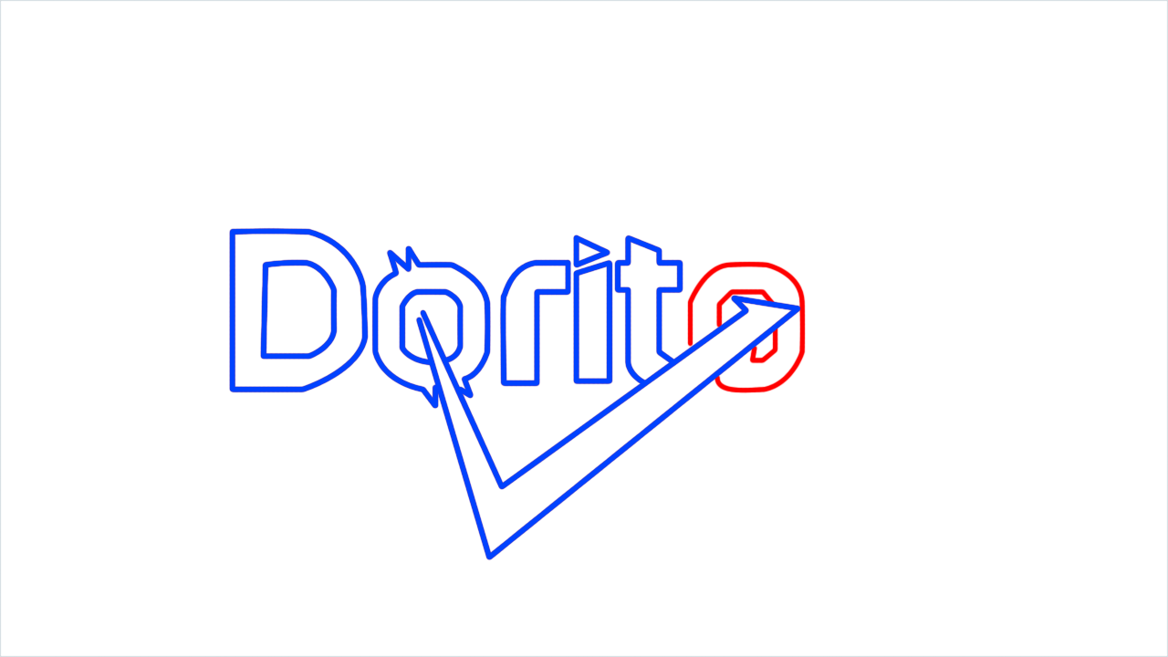 How to draw Doritos step (7)