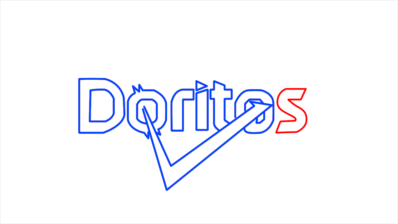 How to draw Doritos step (8)