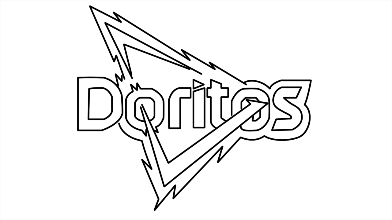 How to draw Doritos step by step for beginners