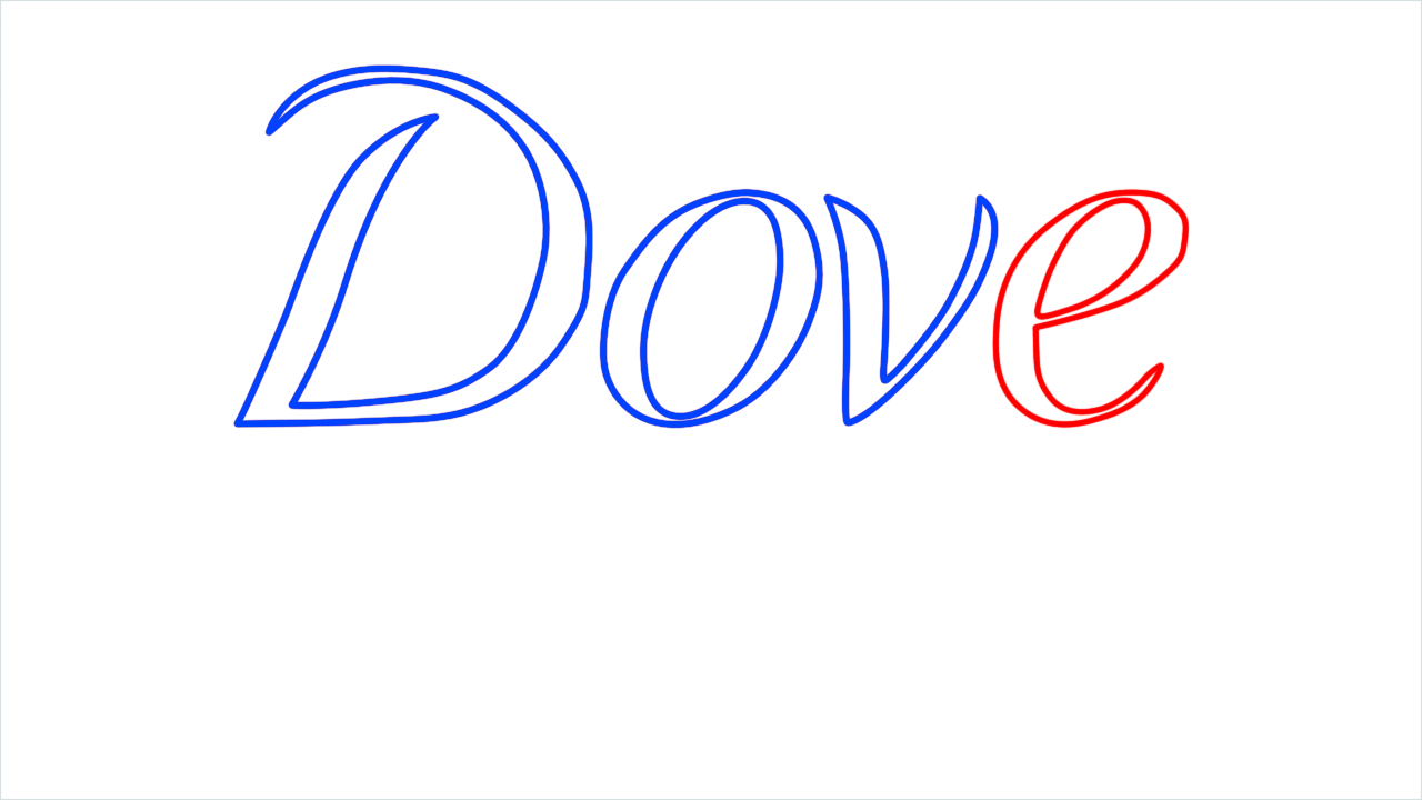 How to draw Dove Logo step (4)