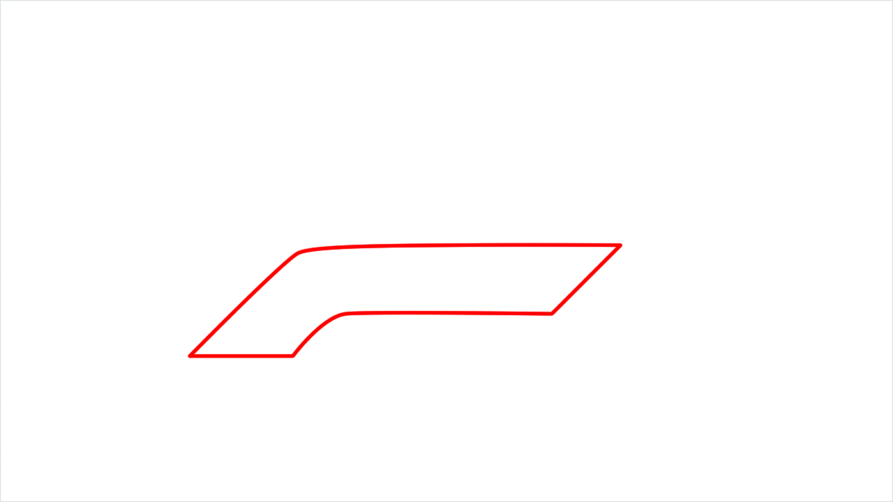 How to draw Formula 1 Logo step (1)