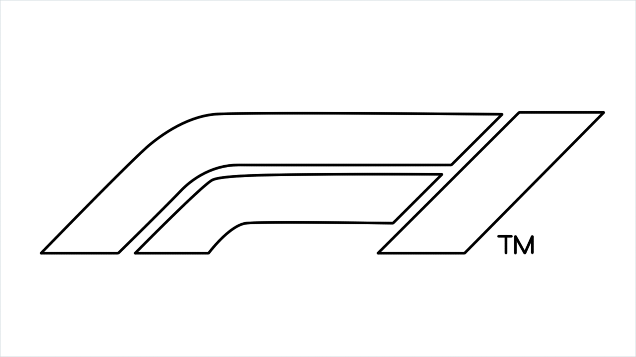 How to draw Formula 1 Logo step by step for beginners