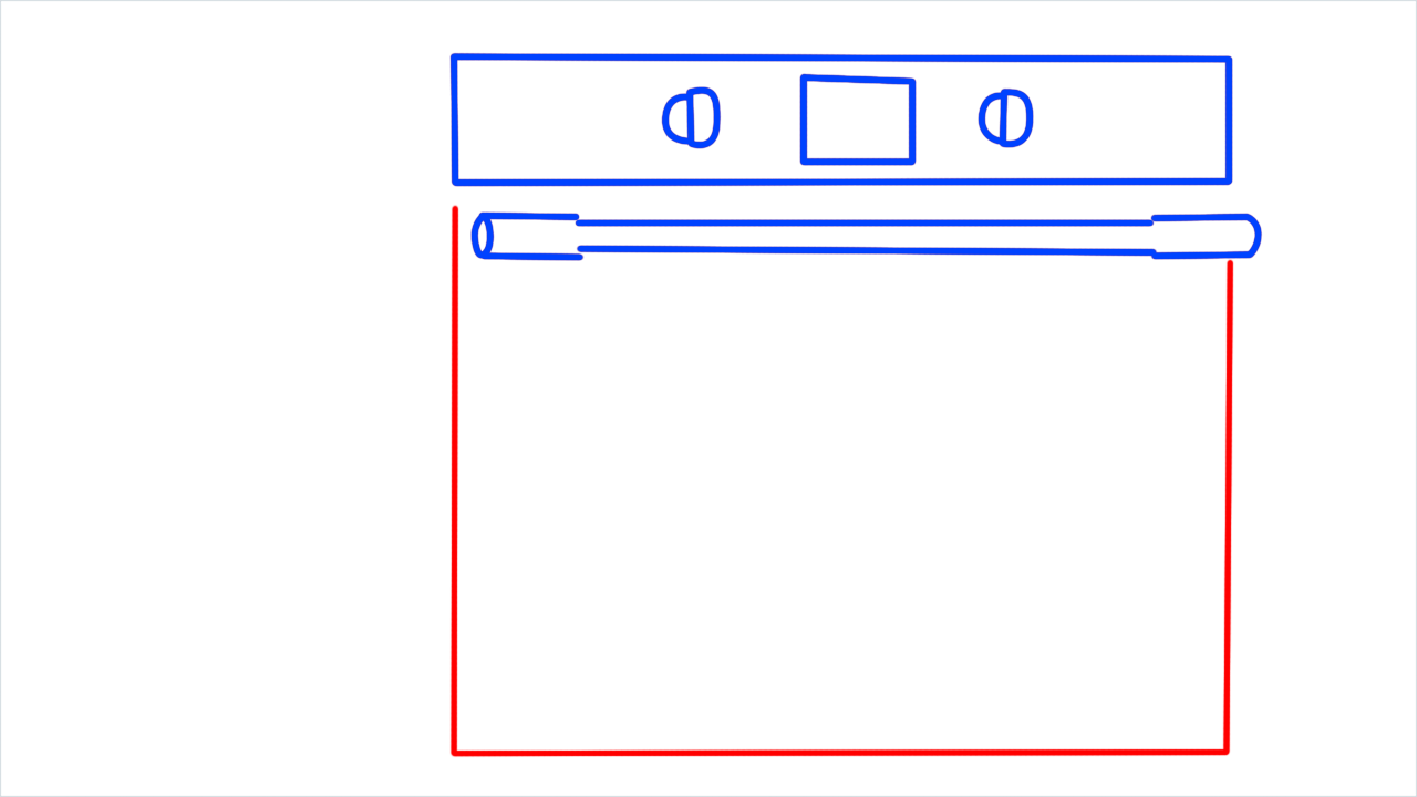 How to draw Frigidaire step (4)