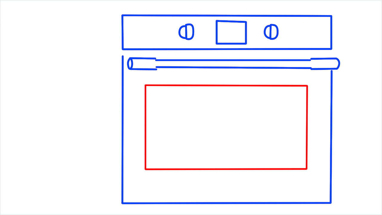 How to draw Frigidaire step (5)