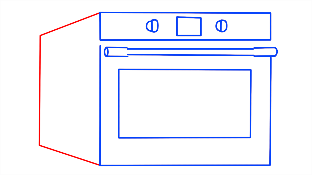 How to draw Frigidaire step (6)