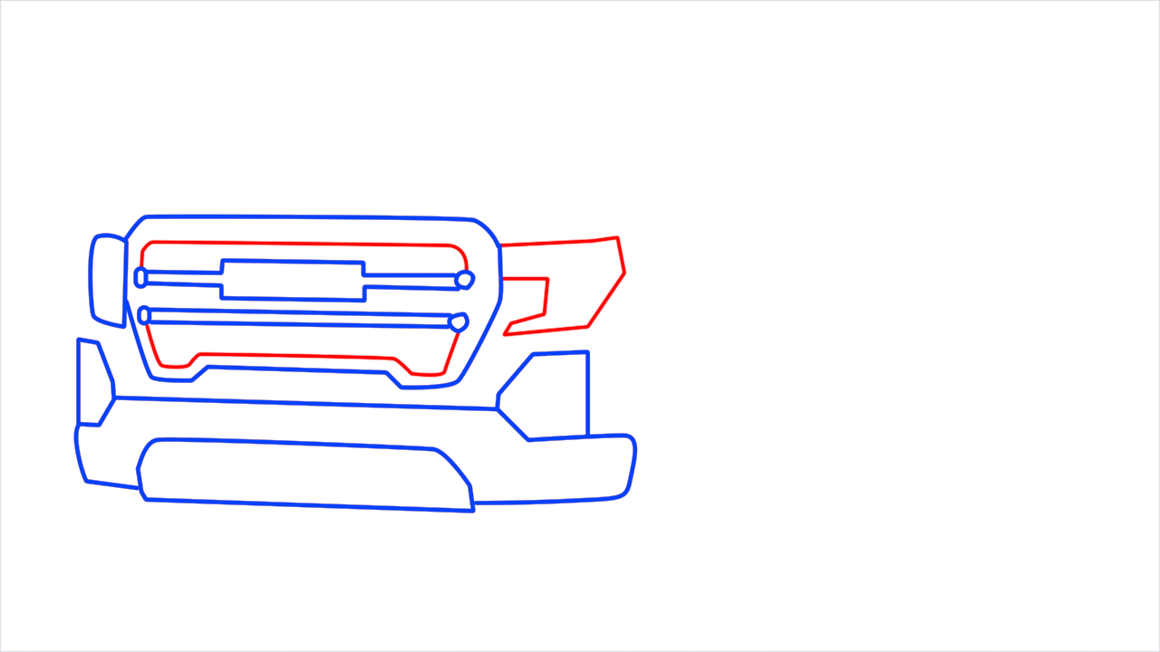 How to draw GMC sierra step (6)