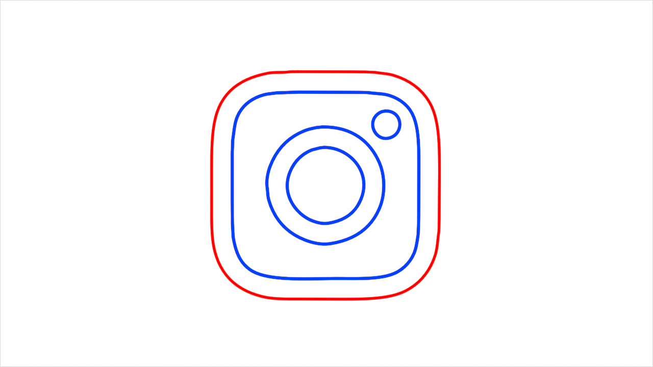 How to draw Instagram Logo step (4)