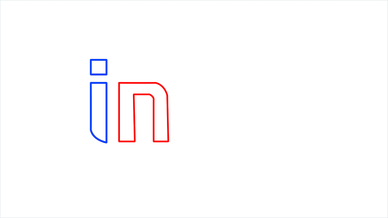 How to draw Intel Logo step (2)