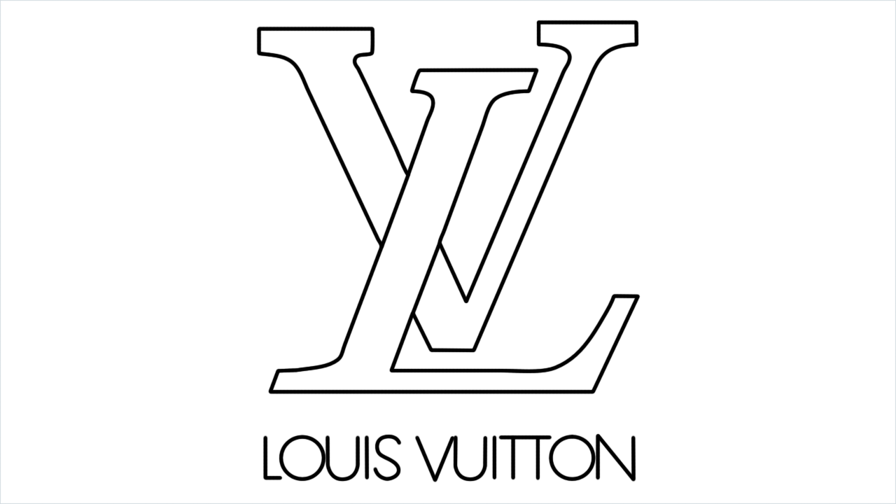 How to draw Louis Vuitton Logo step by step for beginners
