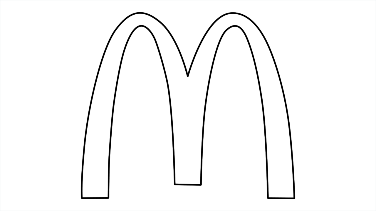 How to draw McDonald's Logo step by step for beginners
