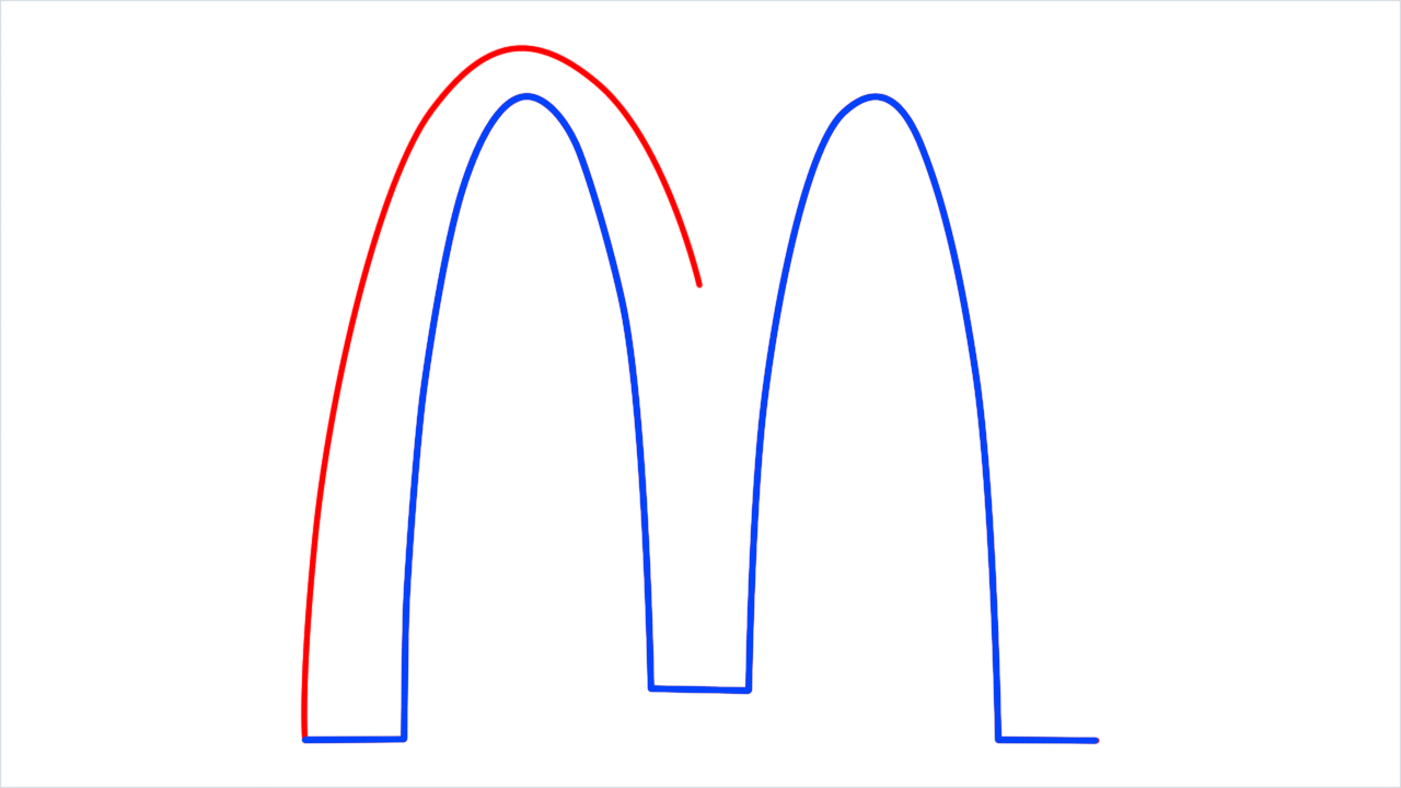 How to draw McDonald's step (4)